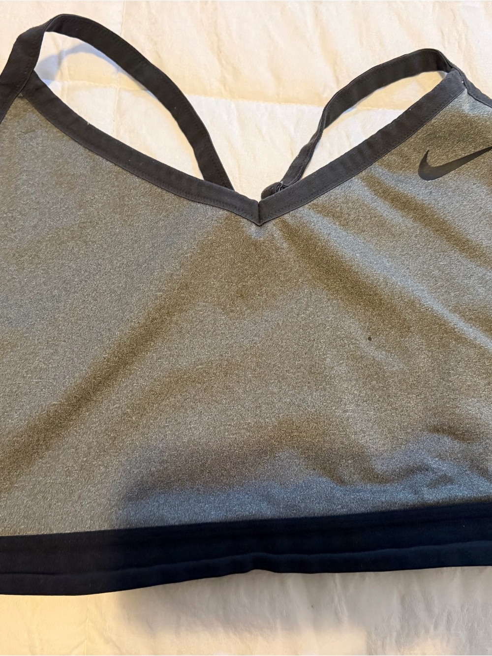 Nike Gray & Black Racerback Sports Bra